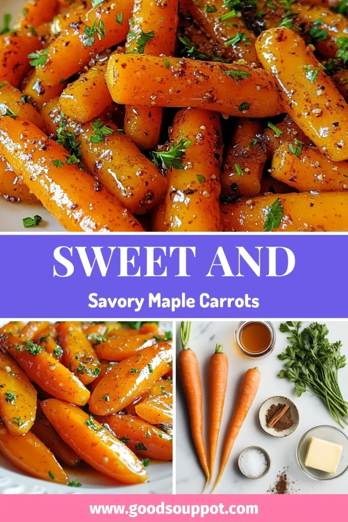 Enjoy this delicious and simple maple glazed carrots recipe that's perfect for any meal! This easy glazed carrots side dish with maple syrup combines sweetness and savory flavors, making it a hit for family dinners. Packed with wholesome ingredients, it’s a healthy carrot recipe that you can whip up in just 30 minutes. Try this quick carrot side dish tonight! Save this recipe for your next cooking adventure! #MapleGlazedCarrots #HealthyRecipes #QuickSideDish #CarrotRecipes