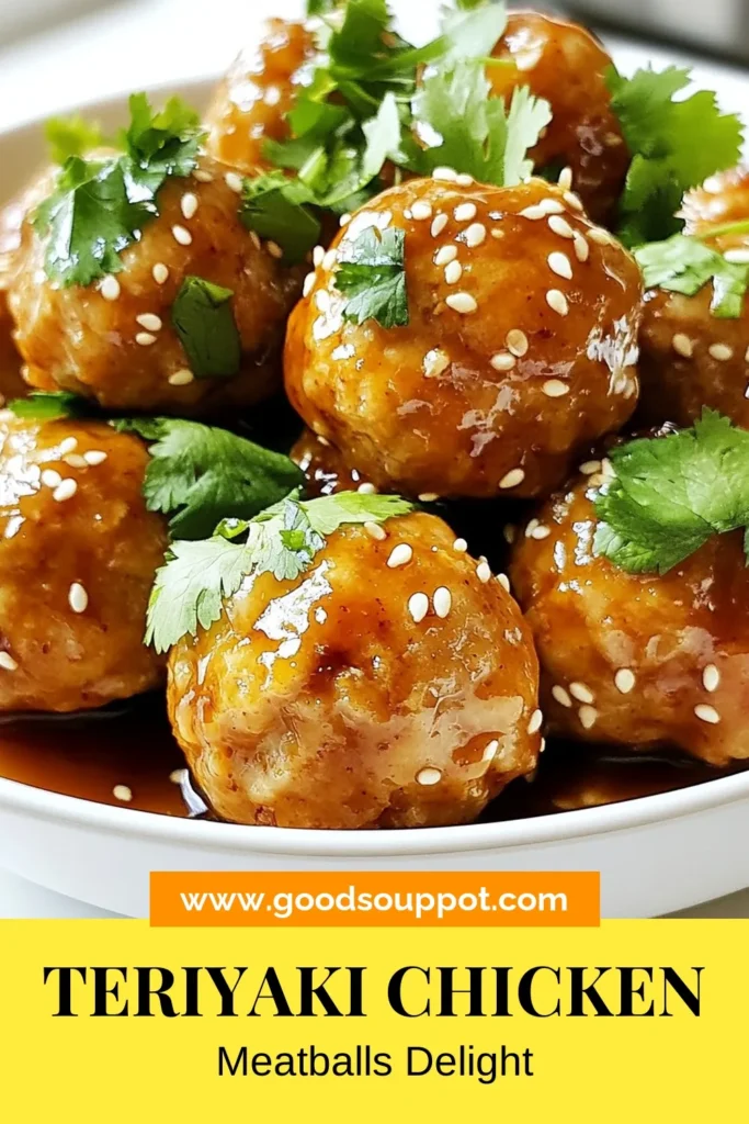 Discover the ultimate teriyaki chicken meatballs that will elevate your dinner game! This easy chicken meatball recipe features tender baked teriyaki meatballs made with ground chicken and topped with a delicious soy-based sauce. Perfect for a quick weeknight meal or an Asian-inspired party dish. Try these flavorful ground chicken recipes that everyone will love. Save this recipe for later and bring a taste of Asia to your table! #TeriyakiChickenMeatballs #EasyChickenMeatballRecipe #GroundChickenRecipes #AsianInspiredMeatballs