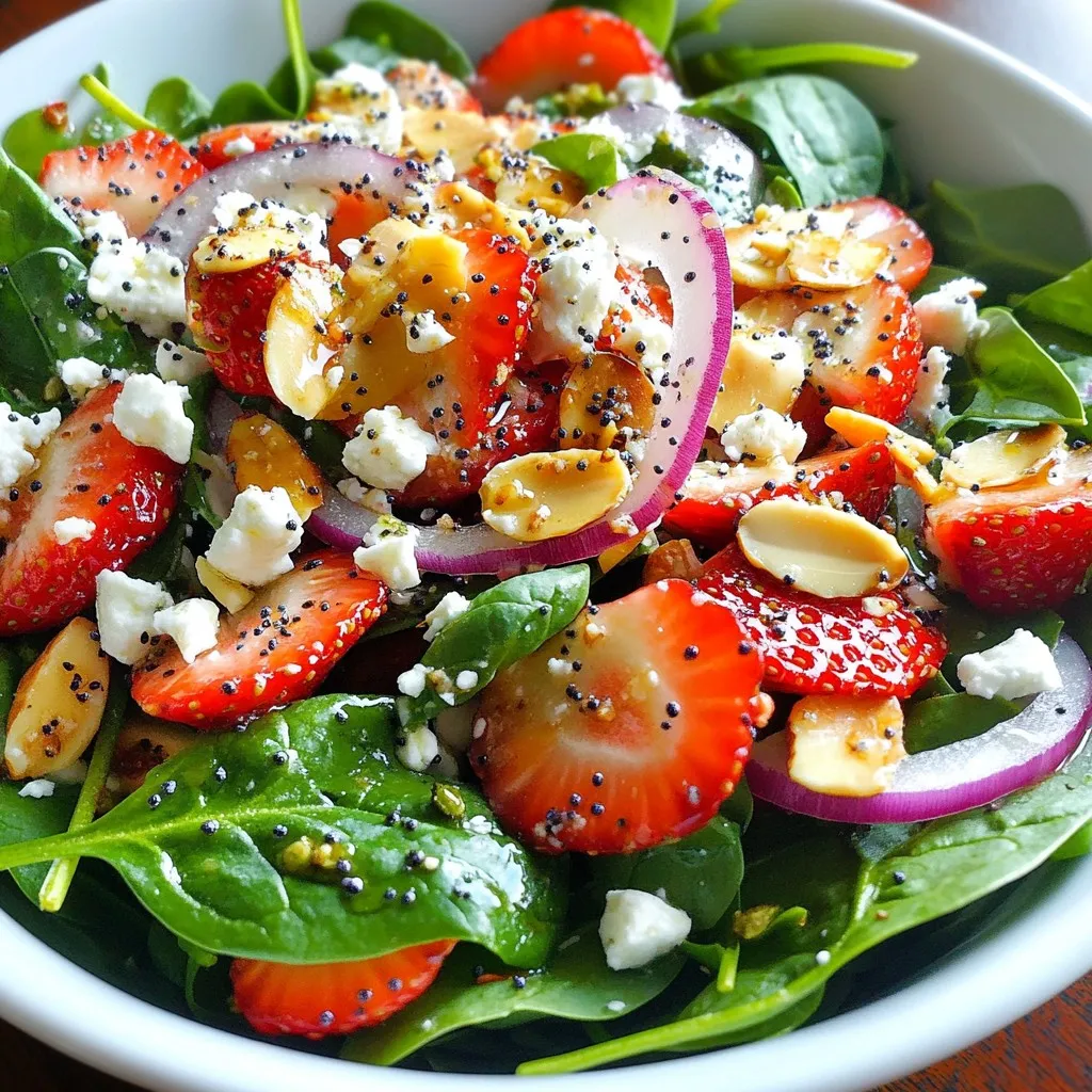 Strawberry Spinach Salad with Poppyseed Dressing Delight