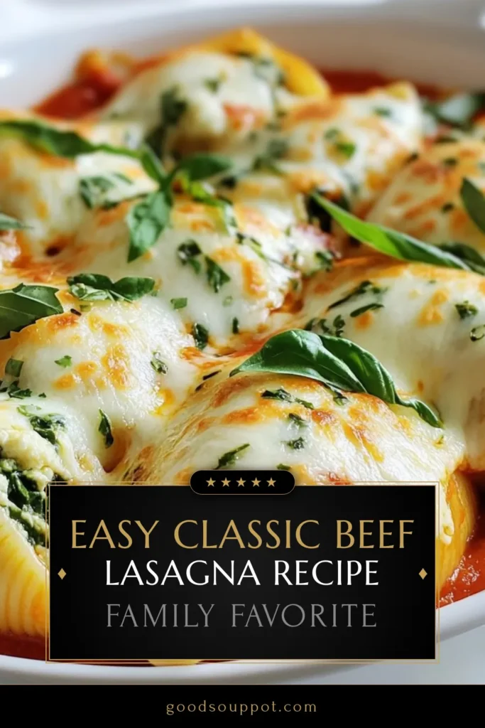 Looking for a delicious vegetarian option? Try these Spinach Ricotta Stuffed Shells! This Jumbo Pasta Shells Recipe pairs mouthwatering ricotta cheese with fresh spinach for a delightful dish that's perfect for any dinner. It's an easy baked pasta recipe that's both satisfying and nutritious. Don't miss out on this flavorful addition to your meal rotation. Save this recipe for a tasty weeknight dinner! #SpinachRicottaStuffedShells #VegetarianPastaDishes #RicottaCheeseRecipes #EasyBakedPasta