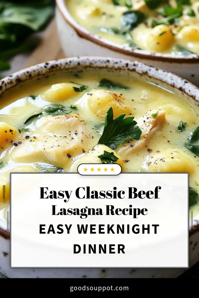 Warm up with this delicious Creamy Chicken Gnocchi Soup, a comforting dish perfect for any night of the week. This easy creamy soup features tender chicken, fluffy potato gnocchi, and fresh spinach, creating a hearty chicken soup recipe that everyone will love. Discover how to make this homemade gnocchi soup in just 30 minutes! Try it today and savor every bite. Save this chicken gnocchi soup recipe for later! #SoupRecipe #ComfortFood #Gnocchi #MealPrep