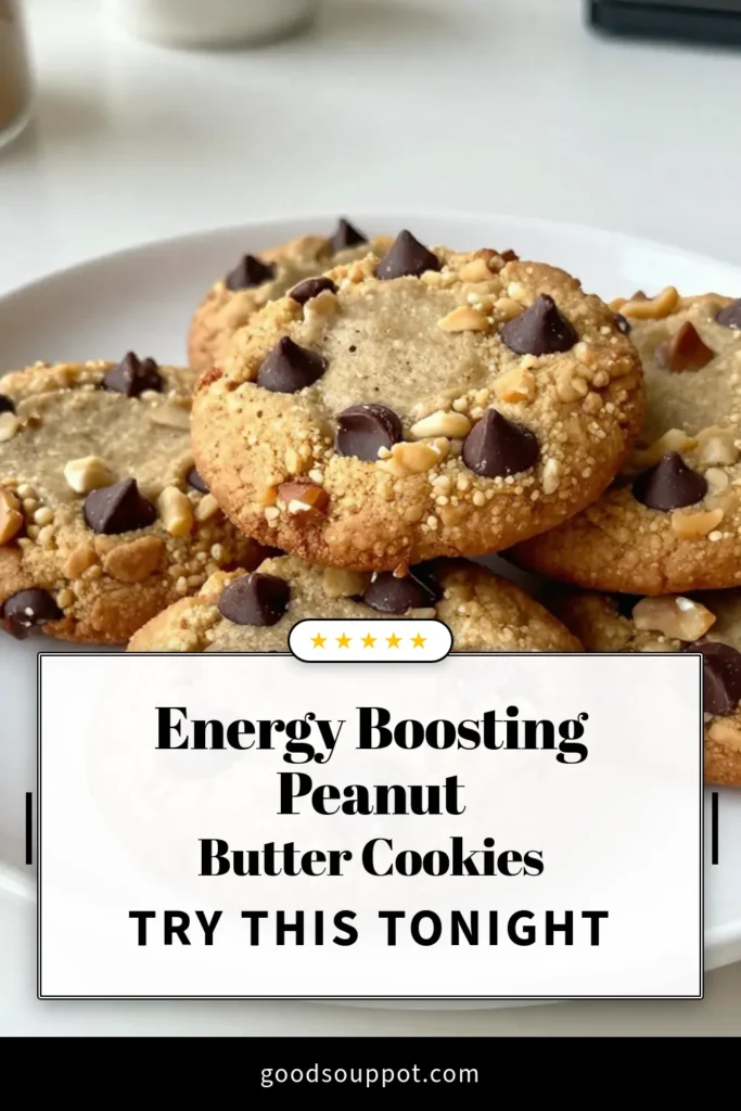 Looking for a delicious and nutritious treat? Try these Peanut Butter Oatmeal Energy Cookies! This oatmeal cookies recipe combines natural peanut butter, oats, and dark chocolate chips for a tasty snack that's perfect for any time of day. These healthy cookie snacks are easy to make and require no baking! Enjoy homemade peanut butter cookies that satisfy your sweet tooth. Save this recipe for a healthy boost! #PeanutButterEnergyCookies #OatmealCookiesRecipe #NoBakeEnergyCookies #HealthyCookieSnacks