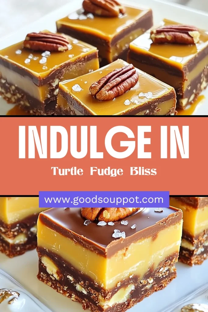 Indulge in this delicious caramel pecan fudge recipe that combines the rich flavors of chocolate and caramel. This homemade turtle fudge with pecans is an easy fudge recipe perfect for any occasion. With just a few simple ingredients, you can create a delightful chocolate caramel dessert that everyone will love. Try it today and satisfy your sweet tooth! Save this recipe for later! #CaramelPecanFudge #TurtleFudge #ChocolateDessert #EasyFudgeRecipe