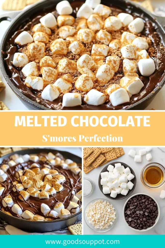 Indulge in this irresistible S’mores dip recipe that brings together melted chocolate and fluffy marshmallows in a delightful skillet dessert recipe. This easy s’mores dip is perfect for gatherings and will have everyone reaching for more! Made with only a few ingredients, including graham cracker dip crumbs, it's a delicious treat that’s quick to prepare. Try it today and savor the flavors! #SmoresDip #SkilletDessert #ChocolateMarshmallowDip #EasySmoresDip