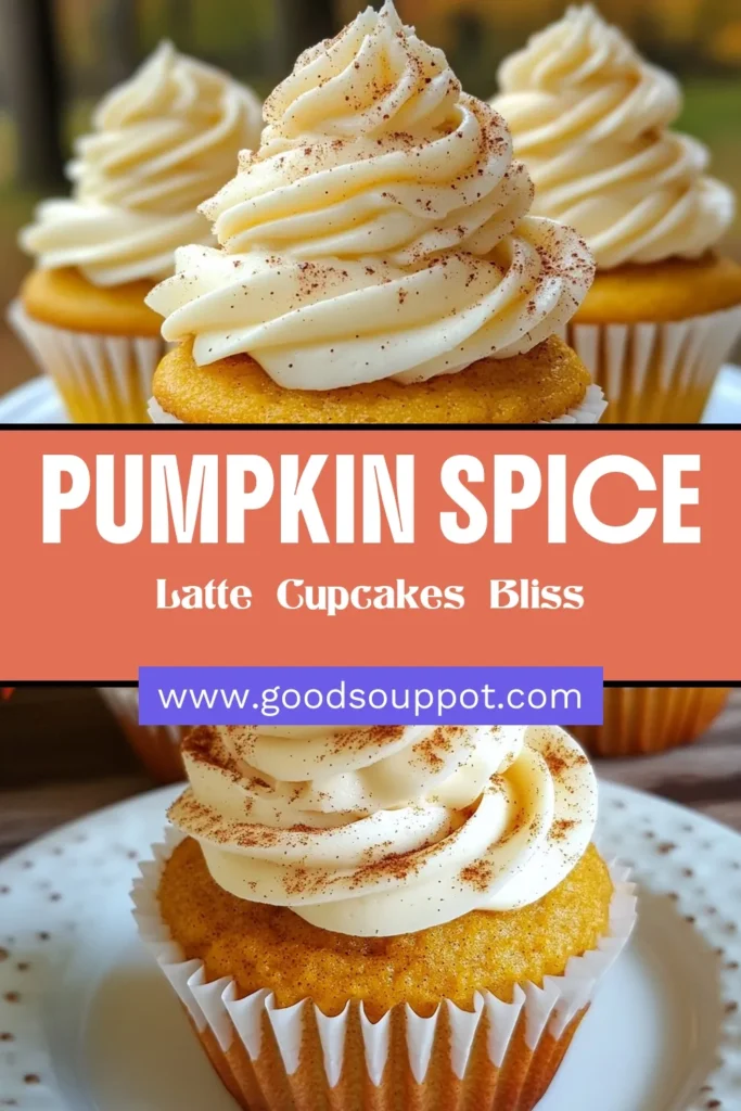 Indulge in the ultimate fall dessert with these Pumpkin Spice Latte Cupcakes! Made with rich pumpkin puree, these coffee-flavored cupcakes are perfectly spiced and topped with homemade pumpkin spice frosting. Ideal for cozy gatherings, this recipe combines all the warm flavors of the season. Don't miss out on creating these delightful treats for your next celebration. Save and try this delicious recipe today! #PumpkinSpiceLatteCupcakes #FallDessertRecipes #PumpkinPureeCupcakes #CoffeeFlavoredCupcakes