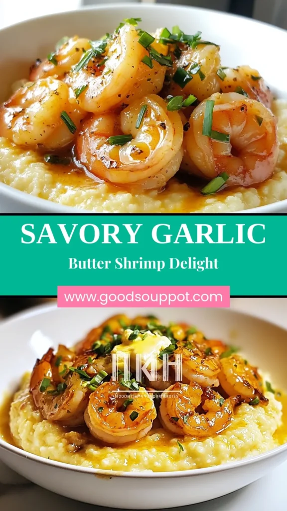 Discover the ultimate garlic butter shrimp recipe with this creamy grits with shrimp dish that is sure to impress! This easy shrimp dinner features perfectly seasoned shrimp paired with cheesy grits, creating a delightful flavor experience. Perfect for weeknight meals or special occasions, you'll love how simple it is to make. Save this shrimp and grits recipe and elevate your dinner tonight! #GarlicButterShrimp #ShrimpAndGrits #EasyDinner #SeafoodRecipes