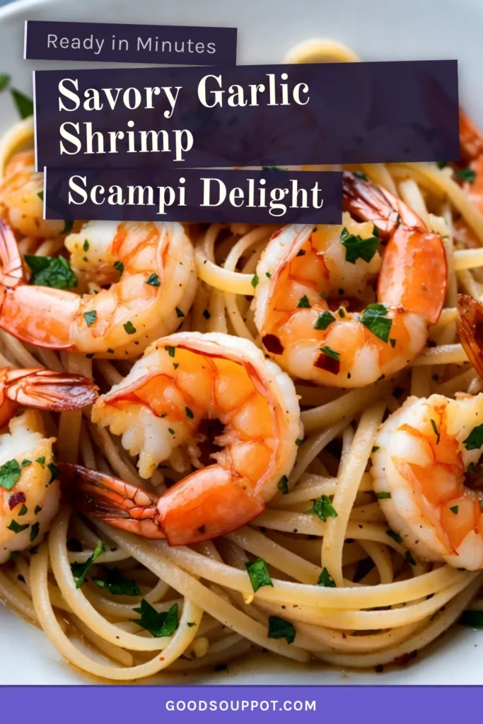 Discover the ultimate garlic shrimp scampi recipe that’s both easy to make and delicious! This quick shrimp scampi dish features succulent shrimp tossed with garlic, fresh herbs, and perfectly cooked pasta. Whether you're craving a comforting shrimp pasta with garlic or looking to impress dinner guests, this homemade shrimp scampi is the answer. Perfect for busy weeknights! Try it today for a tasty meal in just 25 minutes. Save this recipe for later! #ShrimpScampi #PastaLovers #QuickMeals #GarlicShrimp