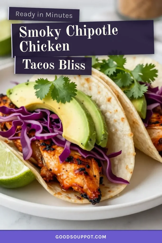 Craving a flavor-packed meal? Try these Smoky Chipotle Chicken Tacos! This easy chicken taco recipe features grilled chicken marinated in a spicy chipotle chicken marinade that elevates your taco night. With tender chicken and fresh toppings, these smoky chipotle chicken tacos are sure to impress. Perfect for any occasion! Save this recipe now and enjoy delicious tacos tonight! #TacoTuesday #GrilledChicken #ChipotleTacos #EasyDinner