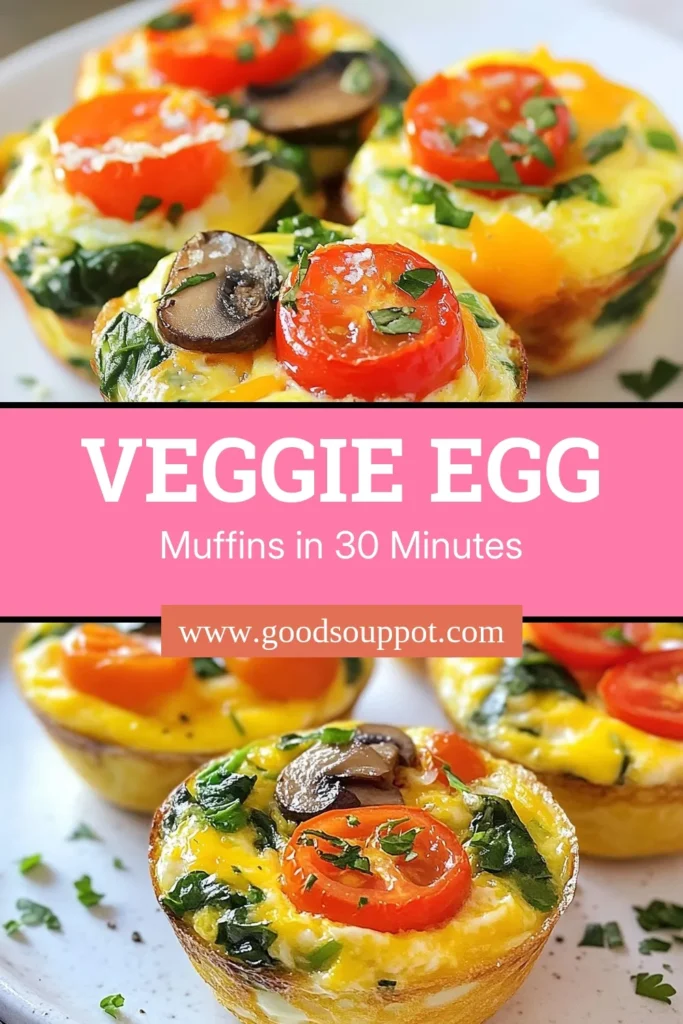 Start your day with these veggie egg muffins, packed with nutritious ingredients for a healthy breakfast. Perfect for easy egg meal prep, these egg muffin cups are a delicious way to enjoy baked vegetable muffins. With a mix of eggs, spinach, and vibrant veggies, they make a satisfying meal on-the-go. Try this simple recipe today and elevate your morning routine! Save this for your next healthy breakfast recipes! #VeggieEggMuffins #HealthyBreakfast #EasyMealPrep #BakedVegetableMuffins