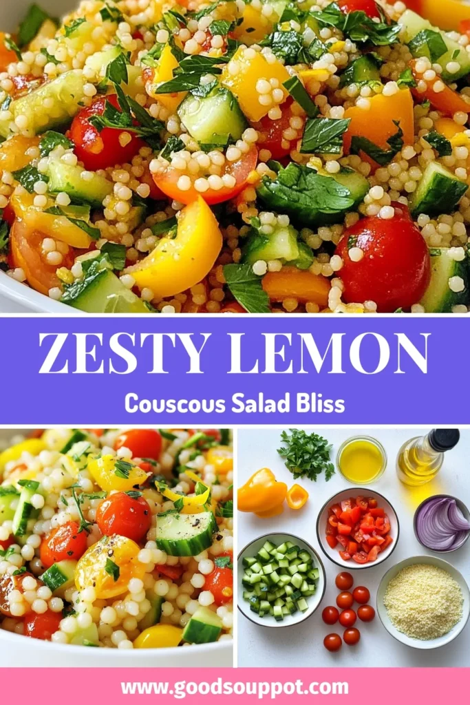 Discover the delightful taste of our Lemon Herb Couscous Salad, an easy vegetarian couscous dish perfect for summer! This zesty couscous salad recipe combines fresh herbs, vibrant vegetables, and a tangy lemon dressing that will refresh your palate. Enjoy this refreshing couscous salad at your next gathering, and don't forget to save this recipe for a delicious side dish! #CouscousSalad #SummerSalad #VegetarianRecipes #HealthyEating