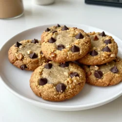 To make these tasty peanut butter oatmeal energy cookies, you need the following: - 1 cup natural peanut butter - 1/2 cup honey or maple syrup - 1 teaspoon vanilla extract - 1 cup rolled oats - 1/2 cup whole wheat flour - 1/2 teaspoon baking soda - 1/4 teaspoon salt - 1/2 cup dark chocolate chips (or raisins for a healthier option) - 1/4 cup chopped nuts (walnuts, almonds, or cashews) These ingredients blend perfectly to create a chewy and satisfying cookie. You can mix in some fun extras for different flavors: - Dried fruits like cranberries or apricots - Seeds like chia or flaxseed for added crunch - Coconut flakes for a tropical twist These add-ins can enhance the taste and texture of your cookies. Choosing high-quality ingredients makes a big difference. Here are some brands I trust: - Peanut Butter: Look for brands like Justin's or Skippy for natural options. - Honey: Manuka honey is great for flavor and health. - Oats: Bob’s Red Mill rolled oats are a reliable choice. - Chocolate Chips: Ghirardelli or Enjoy Life for dark chocolate. Using these brands can help ensure your cookies turn out delicious! {{ingredient_image_1}} First, turn on your oven to 350°F (175°C). This step makes sure your cookies bake evenly. Next, take a baking sheet and line it with parchment paper. This keeps the cookies from sticking and makes cleanup easy. In a big bowl, add 1 cup of natural peanut butter. Then, pour in 1/2 cup of honey or maple syrup. Add 1 teaspoon of vanilla extract for flavor. Stir these ingredients together until they are smooth. You want to make sure everything is well mixed. In another bowl, mix together 1 cup of rolled oats, 1/2 cup of whole wheat flour, 1/2 teaspoon of baking soda, and 1/4 teaspoon of salt. This blend gives structure to your cookies. Make sure there are no clumps in the mixture. Now, slowly add the dry ingredients to the wet mix. Stir until the dough is fully combined. Fold in 1/2 cup of dark chocolate chips and 1/4 cup of chopped nuts. Use a tablespoon or a cookie scoop to place the dough on the prepared baking sheet. Keep them about 2 inches apart. Flatten each ball slightly with the back of the scoop. Bake for 10-12 minutes. Look for golden edges and set centers. Once done, let the cookies cool on the sheet for 5 minutes. Then, transfer them to a wire rack to cool completely. To get the best cookie texture, use natural peanut butter. This type keeps the dough moist and rich. Choose a creamy peanut butter for a soft cookie. If you prefer a bit of chewiness, add an extra tablespoon of oats. This small change can make a big difference in how your cookies feel. Bake them until the edges turn golden. This will help keep the inside soft and chewy. You can easily make these cookies healthier. Instead of honey, use maple syrup. It adds sweetness without extra calories. For a lower-carb option, use almond flour instead of whole wheat flour. You can swap dark chocolate chips for raisins or dried fruit for added fiber. You can even skip the nuts if you want a nut-free snack. These swaps keep your cookies delicious and wholesome. To make these cookies vegan, replace honey with maple syrup. This keeps the sweetness while making it plant-based. You can also use flaxseed meal mixed with water as an egg substitute. Mix one tablespoon of flaxseed meal with two and a half tablespoons of water. Let it sit for five minutes before adding it to the dough. This small change helps bind the cookies without using eggs. Enjoy your vegan peanut butter oatmeal energy cookies! Pro Tips Use Natural Peanut Butter: Opt for natural peanut butter without added sugars or oils for a healthier option that enhances flavor. Customize Your Add-ins: Feel free to experiment with different nuts or dried fruits to create your own unique flavor combinations. Chill the Dough: For a thicker cookie, chill the dough for about 30 minutes before baking to help maintain shape. Storage Tips: Store cookies in an airtight container at room temperature for up to a week or freeze for longer shelf life. {{image_2}} You can make these cookies nut-free. Just swap the peanut butter for sun butter or soy nut butter. Both options give a creamy texture without nuts. They taste great and keep the cookies soft. You can spice up your cookies easily. A pinch of cinnamon or nutmeg adds warmth. Try adding a dash of ginger for a kick. These spices enhance the cookie's taste and make them unique. Mix-ins can change the cookie game. Swap dark chocolate chips for dried fruits like cranberries or apricots. You can also add seeds like chia or flaxseed for extra crunch and nutrition. These choices keep things fresh and exciting. To keep your Peanut Butter Oatmeal Energy Cookies fresh, store them in an airtight container. Place parchment paper between layers to avoid sticking. These cookies taste best within the first few days. However, they can last up to a week at room temperature. If you want to enjoy these cookies later, freezing is a great option. First, let the cookies cool completely. Then, place them in an airtight bag or container. Make sure to remove as much air as possible. These cookies can last for up to three months in the freezer. When ready to eat, let them thaw at room temperature. For short-term storage, any airtight container works well. Glass jars or plastic containers are perfect. For longer storage, use freezer-safe bags or containers. Label them with the date to keep track. This way, you’ll always know when you made your delicious treats. To make these cookies gluten-free, swap the whole wheat flour for gluten-free flour. You can use almond flour or coconut flour as good options. Make sure to check the labels on your oats as well. Look for oats marked gluten-free to avoid cross-contamination. Yes, you can use different sweeteners. You can replace honey with agave syrup or use maple syrup for a different taste. If you want a lower-calorie option, try using stevia or monk fruit sweetener. Adjust the amount according to your taste and the brand's instructions. These cookies last for about one week at room temperature. Store them in an airtight container to keep them fresh. If you want to keep them longer, consider freezing them. They can last up to three months in the freezer. The best way to reheat leftover cookies is in the oven. Preheat your oven to 300°F (150°C). Place the cookies on a baking sheet for about 5 minutes. This warms them up and makes them soft again. You can also use a microwave for 10-15 seconds, but they may turn chewy. In this article, we explored the key ingredients and step-by-step instructions for making delicious cookies. You learned tips for the best texture and healthy substitutions. We also covered various cookie variations, along with storage info to keep them fresh. Baking cookies can be fun and easy. With these guidelines, you can create treats that suit your taste. Enjoy your baking journey and share your creations with friends and family!